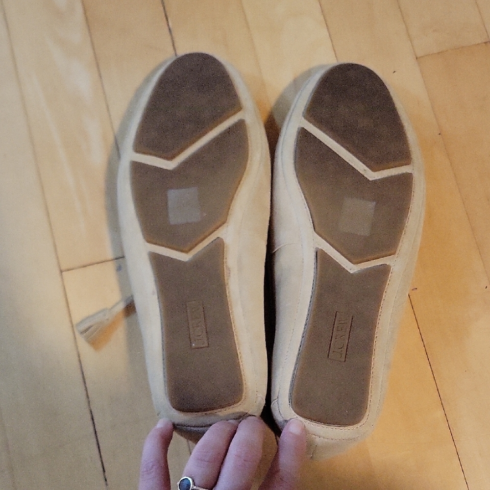 J Crew Tan Suede Moccasin Driving Loafer Boat Shoe - 10 - Picture 7 of 16